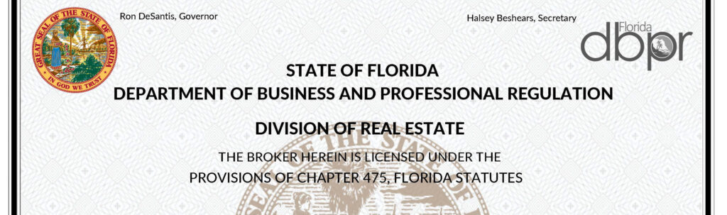 Florida Real Estate License