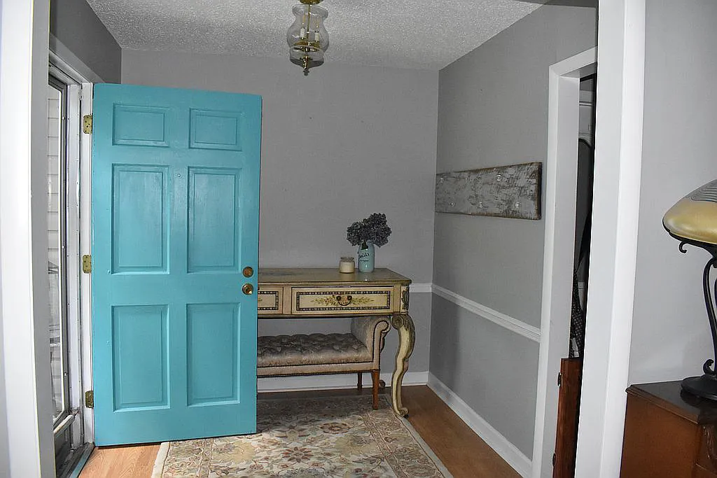 4509 Doncaster Dr - Front Entry Foyer as Seen from Living Room with Wood Floors