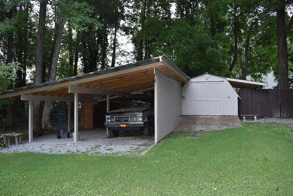 4509 Doncaster Drive - Detached 2-Car Carport with Shed